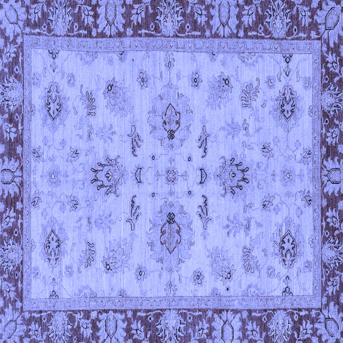 Square Oriental Blue Traditional Rug, abs2998blu