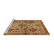 Sideview of Machine Washable Abstract Gold Rug, wshabs2999