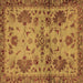 Square Machine Washable Abstract Brown Modern Rug, wshabs2999brn