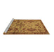 Sideview of Machine Washable Abstract Brown Modern Rug, wshabs2999brn