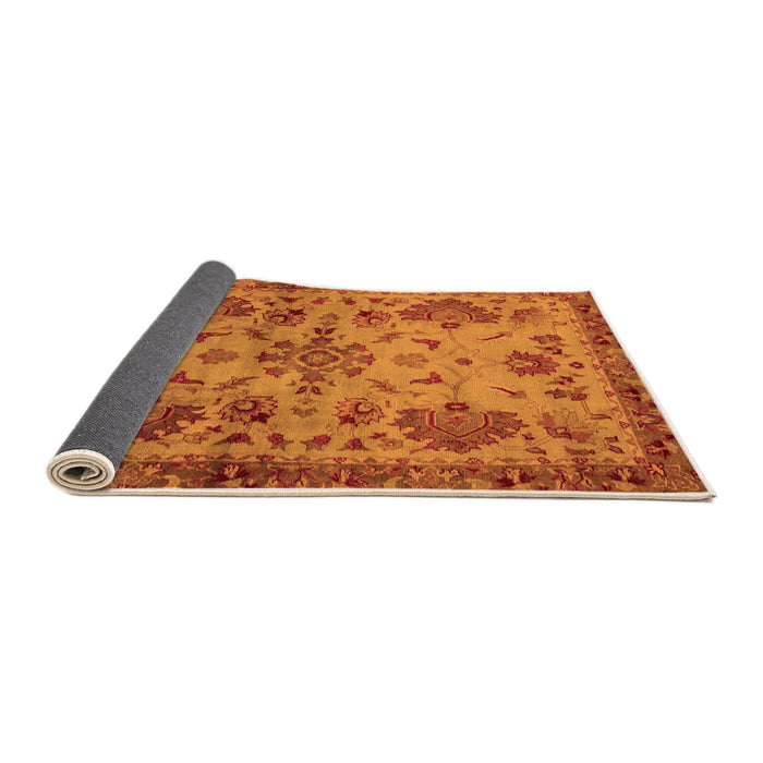 Sideview of Abstract Orange Modern Rug, abs2999org