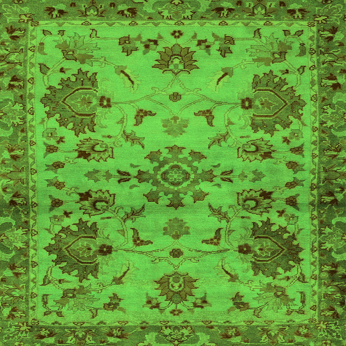 Square Machine Washable Abstract Green Modern Area Rugs, wshabs2999grn