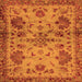 Square Abstract Orange Modern Rug, abs2999org