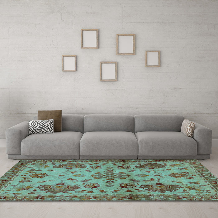 Machine Washable Abstract Light Blue Modern Rug in a Living Room, wshabs2999lblu