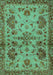 Abstract Turquoise Modern Rug, abs2999turq