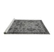 Sideview of Machine Washable Abstract Gray Modern Rug, wshabs2999gry