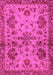 Machine Washable Abstract Pink Modern Rug, wshabs2999pnk