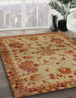 Machine Washable Abstract Gold Rug in a Family Room, wshabs2999