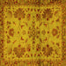 Square Machine Washable Abstract Yellow Modern Rug, wshabs2999yw