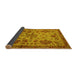 Sideview of Abstract Yellow Modern Rug, abs2999yw