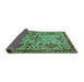 Sideview of Abstract Turquoise Modern Rug, abs2999turq