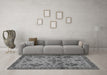 Machine Washable Abstract Gray Modern Rug in a Living Room,, wshabs2999gry