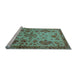 Sideview of Machine Washable Abstract Light Blue Modern Rug, wshabs2999lblu