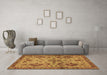 Machine Washable Abstract Brown Modern Rug in a Living Room,, wshabs2999brn