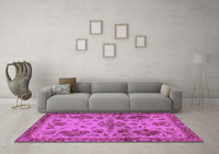 Machine Washable Abstract Purple Modern Rug, wshabs2999pur