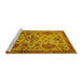 Sideview of Machine Washable Abstract Yellow Modern Rug, wshabs2999yw