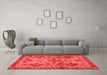 Modern Red Washable Rugs