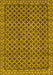 Machine Washable Southwestern Yellow Country Rug, wshabs299yw