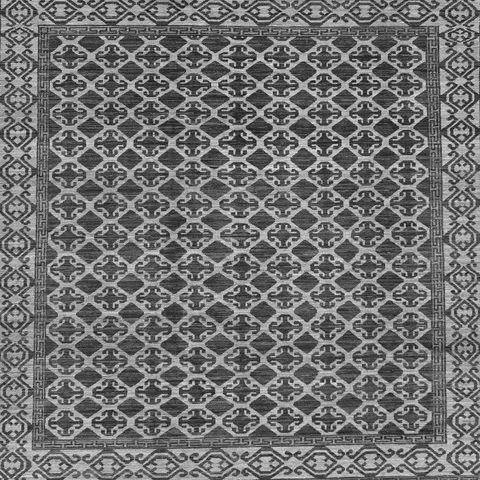 Square Machine Washable Southwestern Gray Country Rug, wshabs299gry