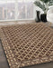 Abstract Camel Brown Southwestern Rug in Family Room, abs299