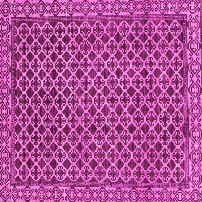Square Machine Washable Southwestern Pink Country Rug, wshabs299pnk