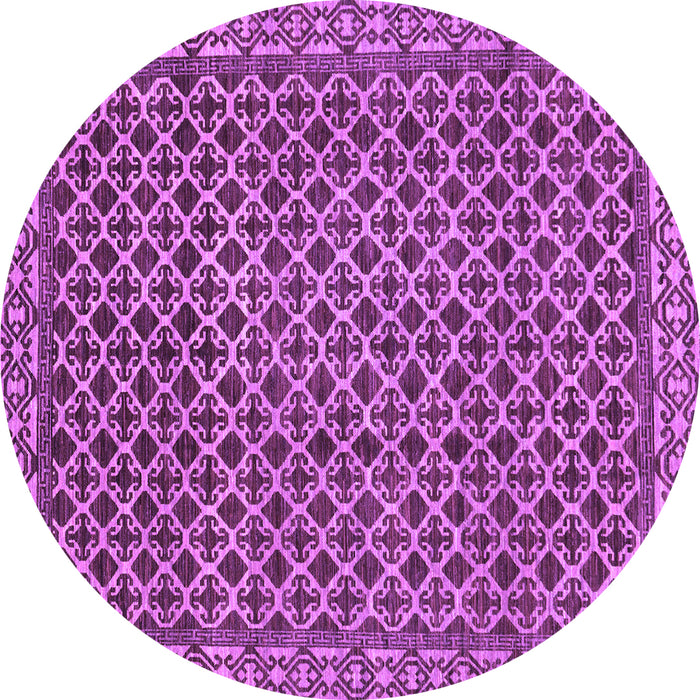 Round Southwestern Purple Country Rug, abs299pur
