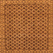 Square Machine Washable Southwestern Orange Country Area Rugs, wshabs299org