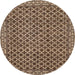 Round Abstract Camel Brown Southwestern Rug, abs299