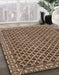 Machine Washable Abstract Camel Brown Rug in a Family Room, wshabs299