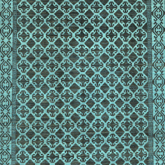 Machine Washable Southwestern Light Blue Country Rug, wshabs299lblu