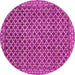 Round Southwestern Pink Country Rug, abs299pnk