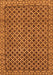 Machine Washable Southwestern Orange Country Area Rugs, wshabs299org