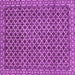 Square Machine Washable Southwestern Purple Country Area Rugs, wshabs299pur