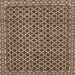 Square Abstract Camel Brown Southwestern Rug, abs299