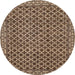 Round Machine Washable Abstract Camel Brown Rug, wshabs299