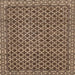 Square Machine Washable Abstract Camel Brown Rug, wshabs299