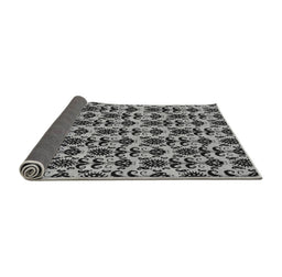 Sideview of Abstract Gray Modern Rug, abs29gry