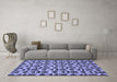 Machine Washable Abstract Blue Modern Rug in a Living Room, wshabs29blu