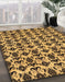 Machine Washable Abstract Bakers Brown Rug in a Family Room, wshabs29