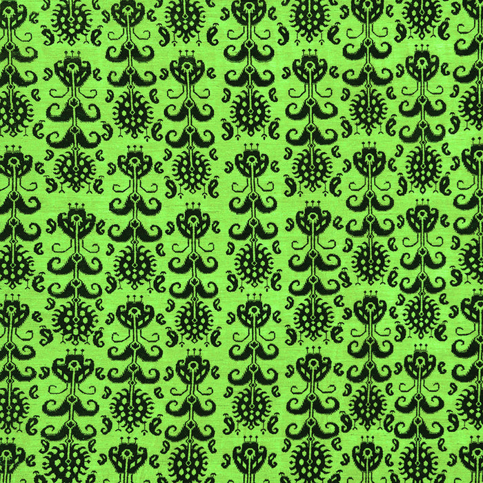 Square Machine Washable Abstract Green Modern Area Rugs, wshabs29grn