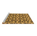 Sideview of Machine Washable Abstract Brown Modern Rug, wshabs29brn