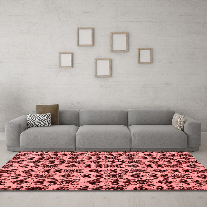 Modern Red Washable Rugs