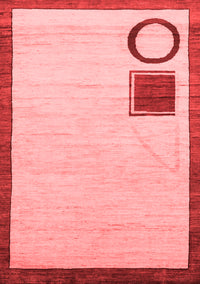 Solid Red Modern Rug, abs2red