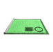 Sideview of Machine Washable Solid Emerald Green Modern Area Rugs, wshabs2emgrn