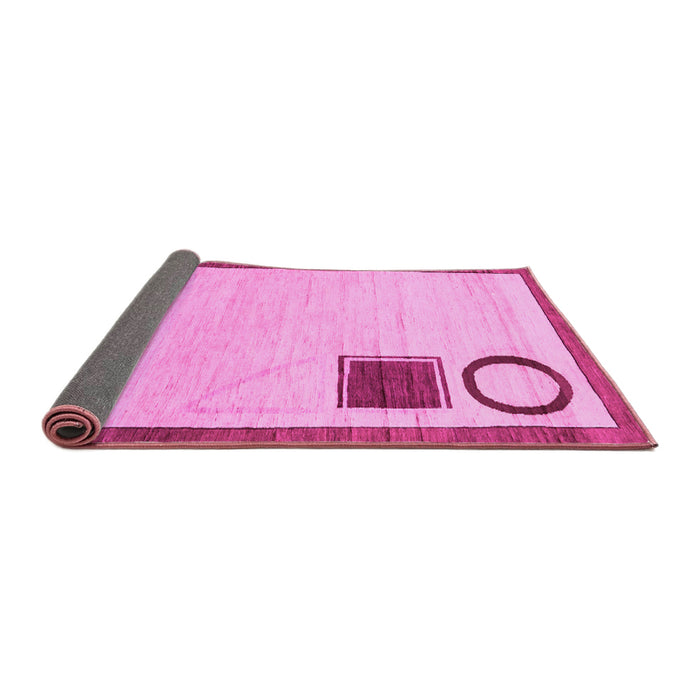 Sideview of Solid Pink Modern Rug, abs2pnk
