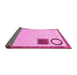 Sideview of Solid Pink Modern Rug, abs2pnk