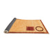 Sideview of Solid Orange Modern Rug, abs2org