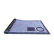 Sideview of Solid Blue Modern Rug, abs2blu