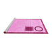 Sideview of Machine Washable Solid Pink Modern Rug, wshabs2pnk