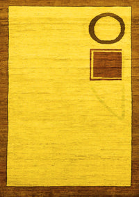 Solid Yellow Modern Rug, abs2yw